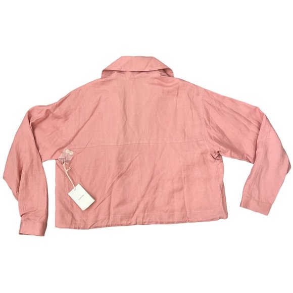 Tularosa Arya Jacket‎ Pink Lined Pockets Lightweight Linen Blend Sz M NWT $188 - Picture 15 of 15